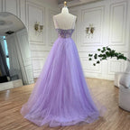 Zapdress Customized Lilac Spaghetti Strap A Line Beaded Evening Prom Dresses Dubai Party Gowns for Women 2025 (ZD17323)
