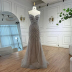 Zapdress 2026 Pink Strapless Mermaid Luxury Beaded Evening Dresses with Cape Formal Party Gowns Customized (ZD17318)