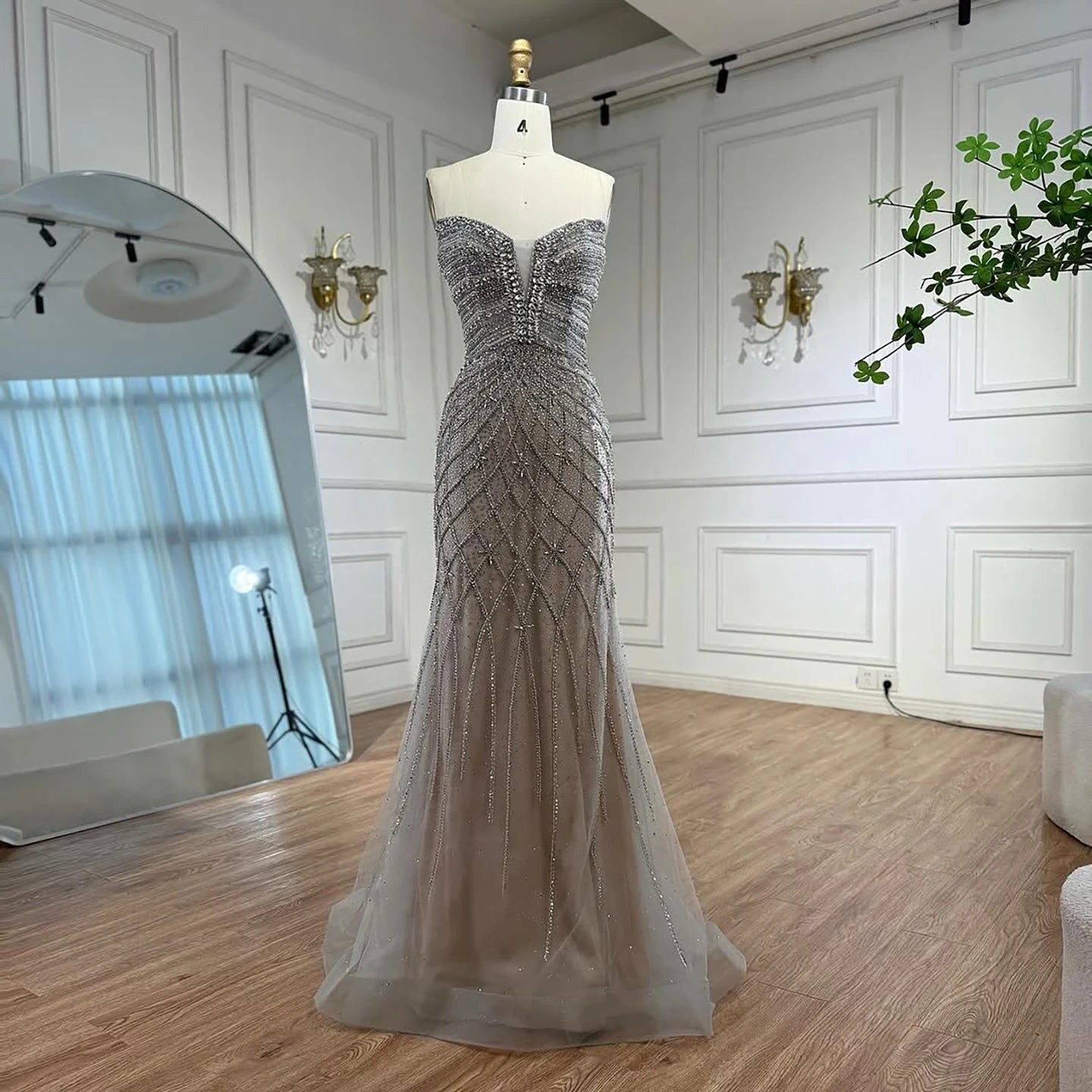 Zapdress 2026 Pink Strapless Mermaid Luxury Beaded Evening Dresses with Cape Formal Party Gowns Customized (ZD17318)