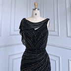 Zapdress Customized Silver Nude Beaded Mermaid Evening Dresses 2025 Elegant Party Gowns For Women Wedding (ZD17383)