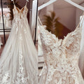 ZapDress Spaghetti Straps Lace Wedding Dress Open Back Civil Bridal Bohemian Wedding Gowns Customized Vestidos de Nova