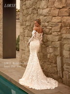 LORIE Luxury Mermaid Civil Wedding Dress Sexy Sweetheart Bridal Dresses Appliques Lace Wedding Gown Customized 2026