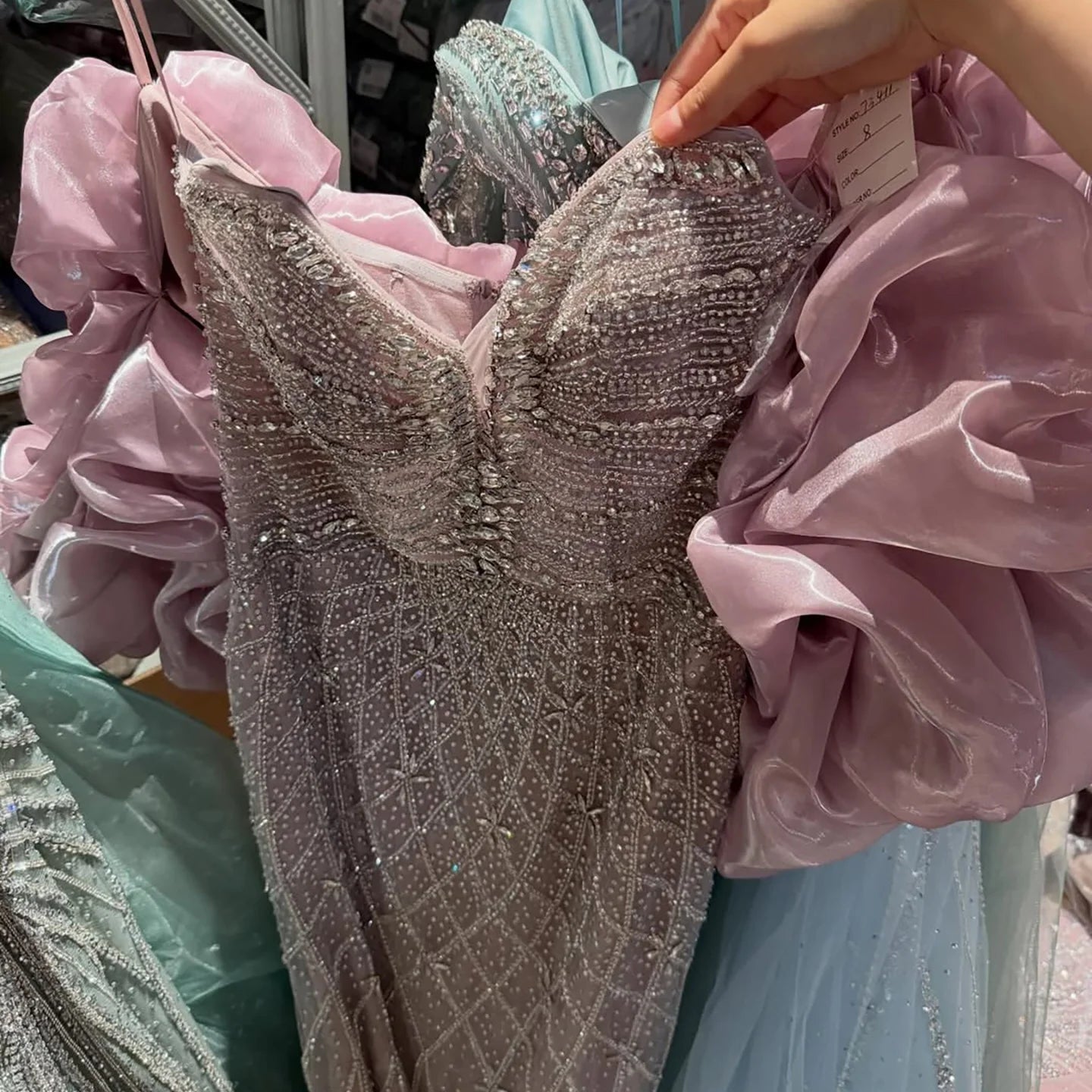 Zapdress 2026 Pink Strapless Mermaid Luxury Beaded Evening Dresses with Cape Formal Party Gowns Customized (ZD17318)