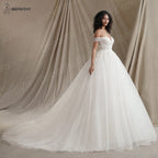 BEPEITHY Customized Sweetheart Glitter BOHO Wedding Dress 2026 Sleeveless Bride Plus Size Ivory Bridal Gown Vestido De Novia