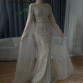 Zapdress Caramel Mermaid Beaded Evening Dresses with Cape Sleeve Elegant Party Gowns for Women DLA72775 Customized (ZD17375)