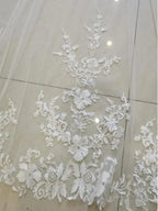 white ivory 3m 4m 5m One Layer Wedding Veil All Lace Appliqued Edge Bridal Veils Cathedral  Wedding Accessorie