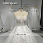 Ashley Carol Luxury Wedding Dresses For Women Real Photos Long Sleeve Princess Sparkling Beaded Bridal Dress Vestidos De Novia