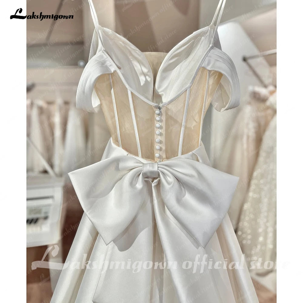 ZapDress Luxury Wedding Dresses Women's A Line Sexy Off Shoulder Sweetheart Princess Bridal Gowns Satin Vestidos Customized