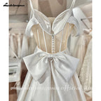 ZapDress Luxury Wedding Dresses Women's A Line Sexy Off Shoulder Sweetheart Princess Bridal Gowns Satin Vestidos Customized