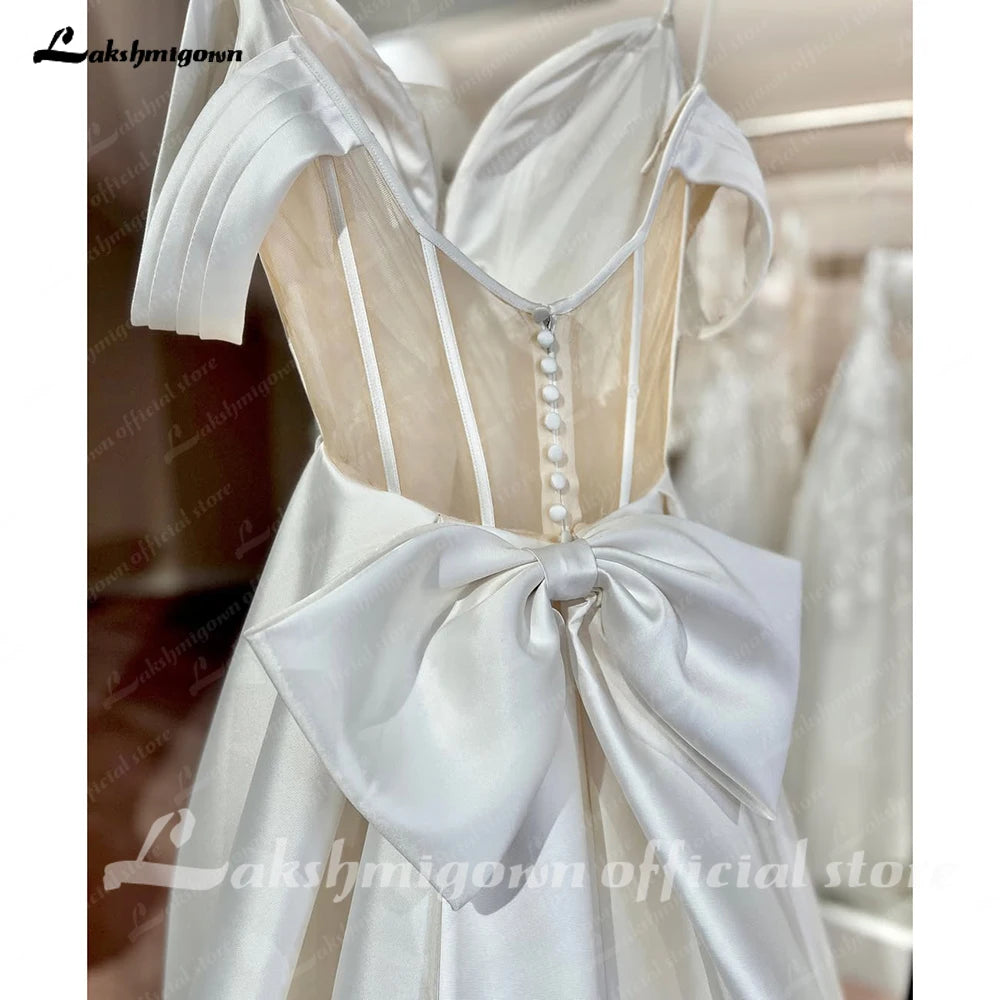 ZapDress Luxury Wedding Dresses Women's A Line Sexy Off Shoulder Sweetheart Princess Bridal Gowns Satin Vestidos Customized