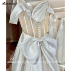 ZapDress Luxury Wedding Dresses Women's A Line Sexy Off Shoulder Sweetheart Princess Bridal Gowns Satin Vestidos Customized