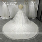 Ashley Carol Luxury Wedding Dresses For Women Real Photos Long Sleeve Princess Sparkling Beaded Bridal Dress Vestidos De Novia