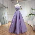 Zapdress Lilac Strapless A-line Beaded Evening Prom Dresses 2025 Graduation Party Gowns For Women DLA71643 Customized (ZD17324)