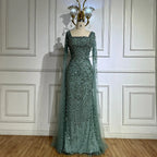 Serene Hill 2026 Dubai Pink Mermaid Long Evening Dress with Beaded Cape Gown for Wedding Occasion DLA72400A Customized