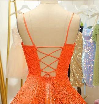 Sequin Homecoming Dresses for Teens Sparkly Short Prom Dresses SYH87 by vivymakudress