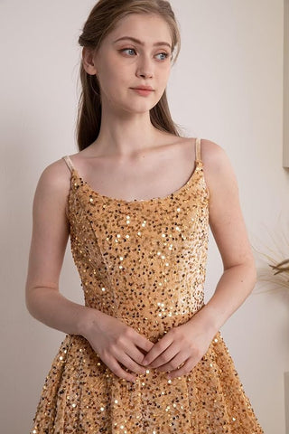 Kurze Pailletten-Heimkehrkleider für Teenager, glitzernde Ballkleider SYH81 