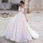 Sexy Deep V-neck Vestidos De Novia Appliques Vestido De Noiva Long Sleeves Wedding Dresses Lace Robe De Mariée