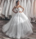 Sexy Sweetheart Tulle Wedding Dresses Sleeveless Backless A-Line Princess Wedding Gown With Lace Up Back vestido de noiva by payinti