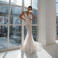 Sexy V-Neck Wedding Dresses Mermaid With Sashes Sleeveless Backless Lace Applique Bridal Gowns 2022 Custom Made Vestido De Noiva by payinti