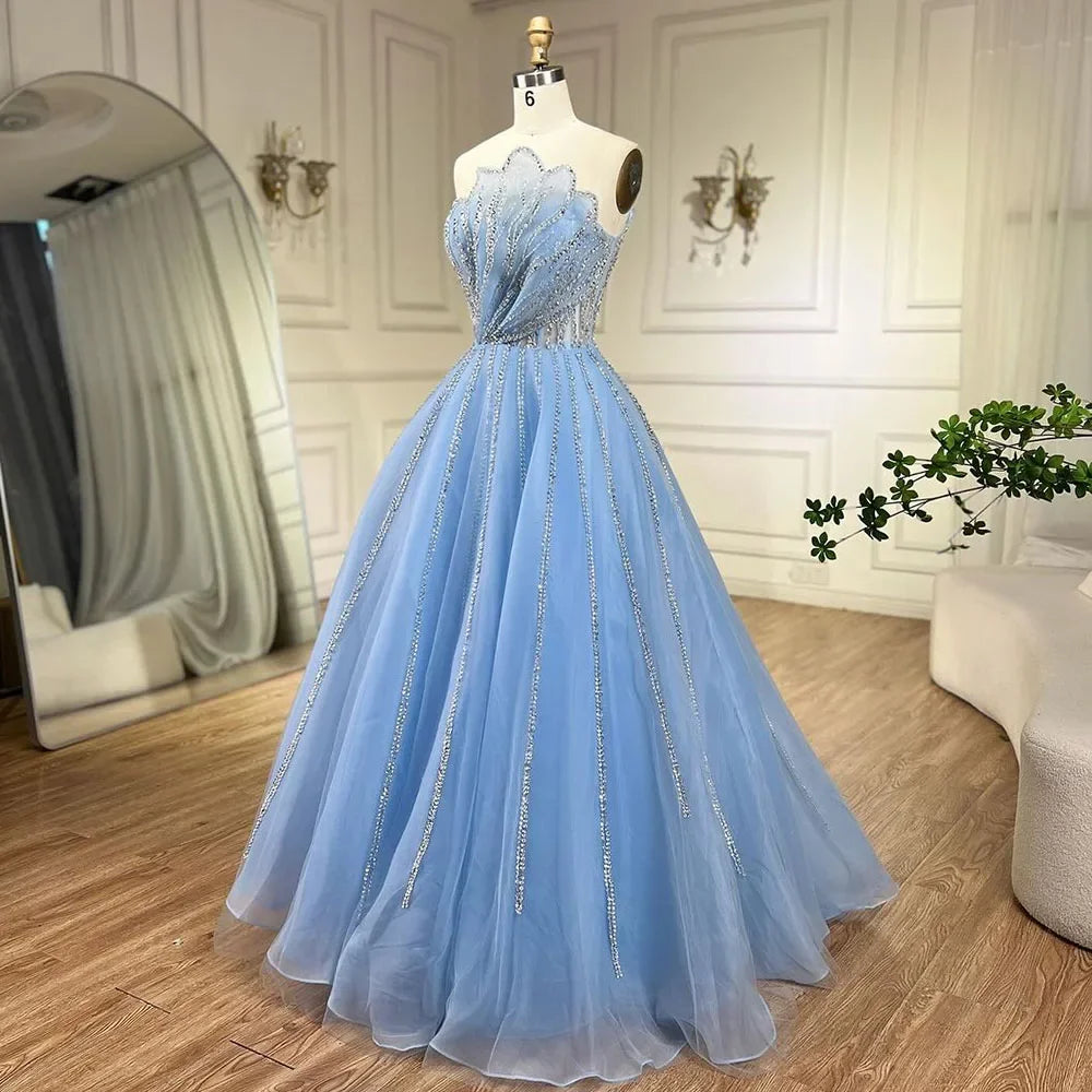 Zapdress Lilac Strapless A-line Beaded Evening Prom Dresses 2025 Graduation Party Gowns For Women DLA71643 Customized (ZD17324)