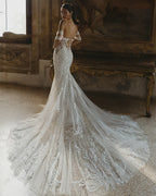 Customized Luxurious Mermaid Wedding Dress For Bride Sexy Backless Lace Appliques Off the Shoulder Sweetheart vestido de noiva