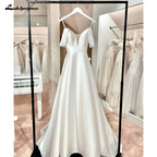 ZapDress Luxury Wedding Dresses Women's A Line Sexy Off Shoulder Sweetheart Princess Bridal Gowns Satin Vestidos Customized