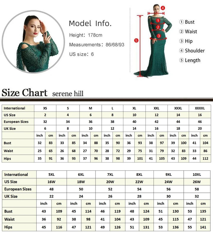 Serene Hill Blue A-Line Evening Dress Beaded 3D Floral Appliques Off Shoulder for Women Wedding Party 2026 Customized DLA73580