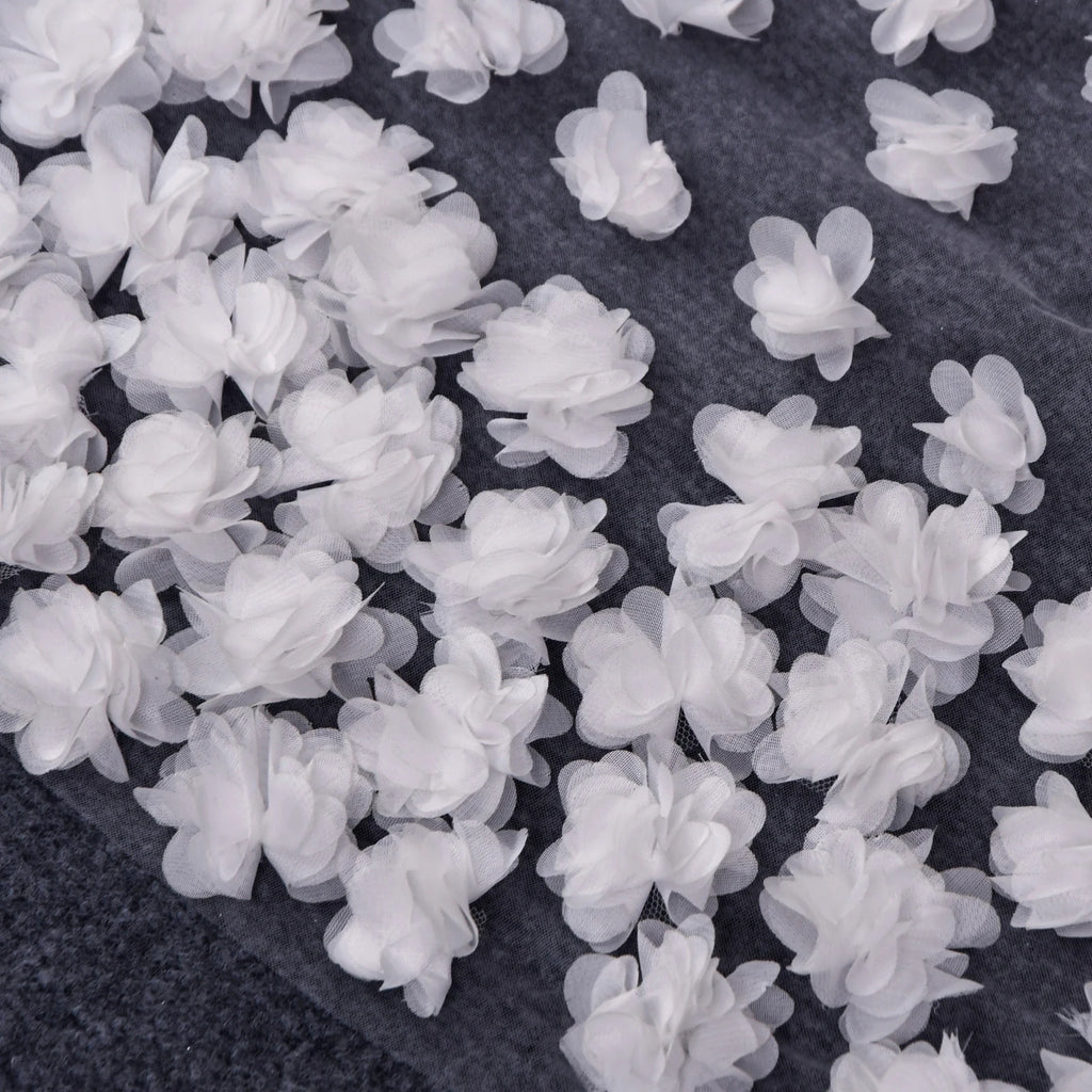 3D Tulle Flower Cathedral Bridal Veil Train Soft Tulle Wedding Veil with Comb White Ivory for Wedding Ceremony Photography G93