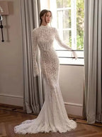 VeraNova Ethereal Boho A Line Wedding Dresses Off Shoulder Sexy Side Slit Bridal Dress Tulle Lace Appliques Bride Customized