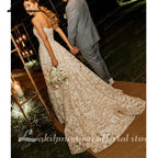 ZapDress Full Lace Strapless Wedding Dress Featuring Stunning Lace Appliques and Floral A-Line Bridal Dress Customized