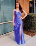 Breanna | Sheath Spaghetti Straps Corset Back Prom Dress With Split by KissProm