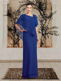 Sheath/Column Bateau Neck Floor-Length Mother of the Bride Dresses by Dreamylily