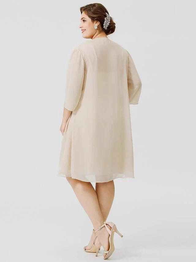 A-Line/Princess Spaghetti Straps Knee-Length Mother of the Bride Dresses by Dreamylily