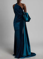 Sheath/Column One-Shoulder Mother of the Bride Dresses by Dreamylily