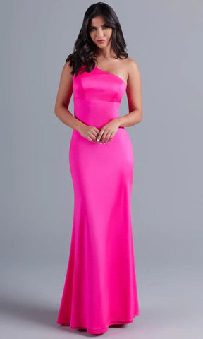 Schimmerndes langes Ballkleid mit einer Schulter SYP79