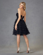 A-line sweetheart bodice tulle Tiered Dress SYH107 by vivymakudress