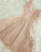 Silver Spaghetti Straps Backless V-neck Mini Short Homecoming Dress PD378 by pgmdress