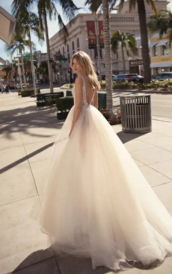 Simple A-line Wedding Dresses 2023 Chiffon Appliques Bride Party Gowns Lace Custom Bridal Robe De Mariee vestido de noiva by payinti