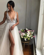 Simple A-line Wedding Dresses 2023 Chiffon Appliques Bride Party Gowns Lace Custom Bridal Robe De Mariee vestido de noiva by payinti