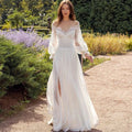 Simple Elegant New Sexy Off Shoulder Sweetheart High Fork V-Neck A-Line Wedding Dresses For Women Simple Bridal Gowns Robe 2023 by payinti