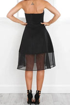 Sleeveless Newest A-line Knee-Length White Strapless Homecoming Dress PD442 by pgmdress