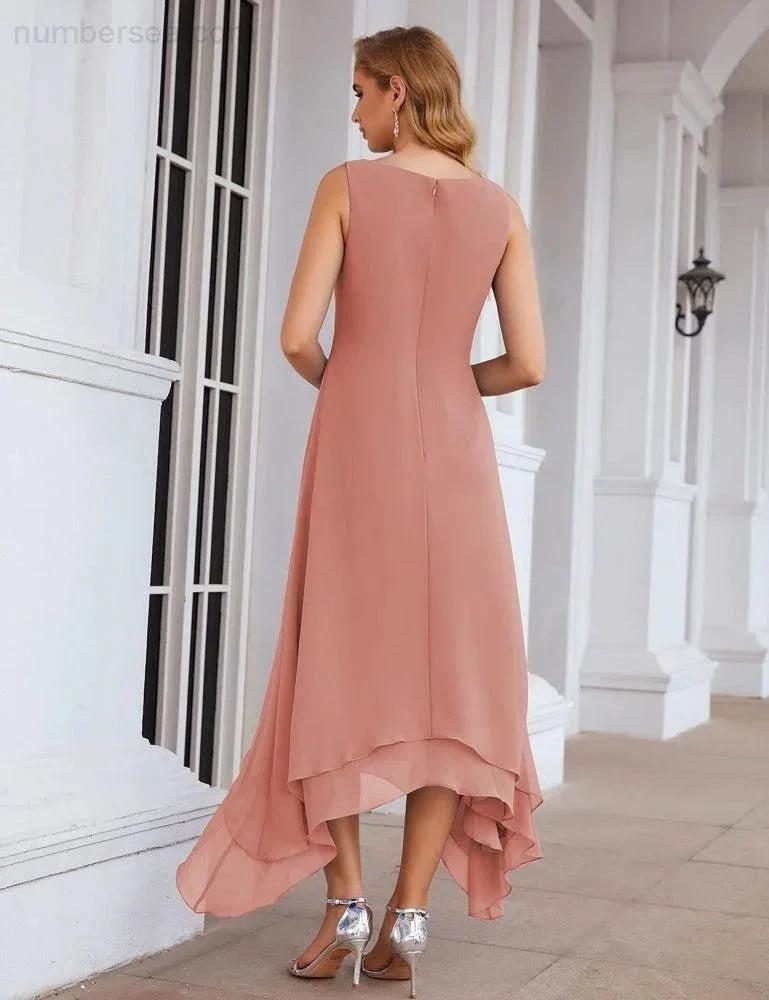 Sunnderly Chiffon Plus Size Mother of Bride Dresses with Jacket Formal Dresses for Wedding SY28073 by numbersea