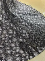 Dramatic Black Halter-Neck Ball Gown Wedding Dress with Firework Sequin Embroidery & Beaded Tassels Ye-2035