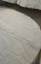 Whimsical Sweetheart Ball Gown Wedding Dress with 3D Pastel Florals & Sheer Tulle Train Ye-2039 by ZAPDRESS