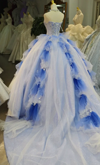 Azure Frost Lotus Ballgown Ye-2041 by ZAPDRESS