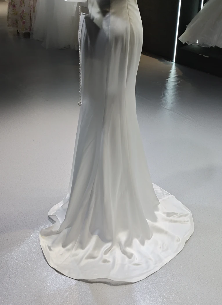 Satin Bow & Chain Elegance by ZAPDRESS