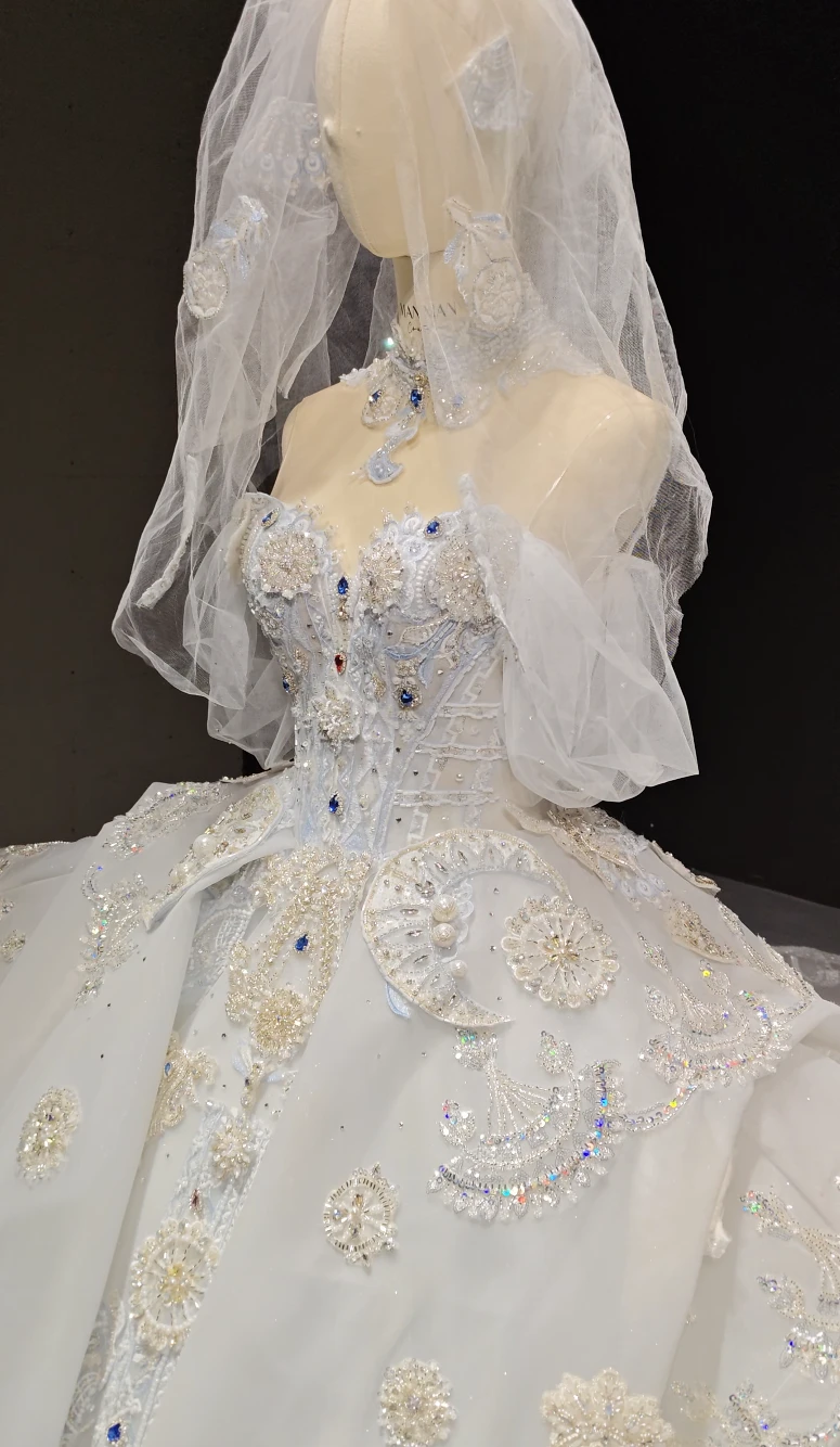 Celestial Sapphire Couture Gown by ZAPDRESS