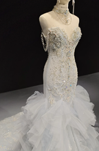 Aurora Ruffle Bead Mermaid Gown by ZAPDRESS