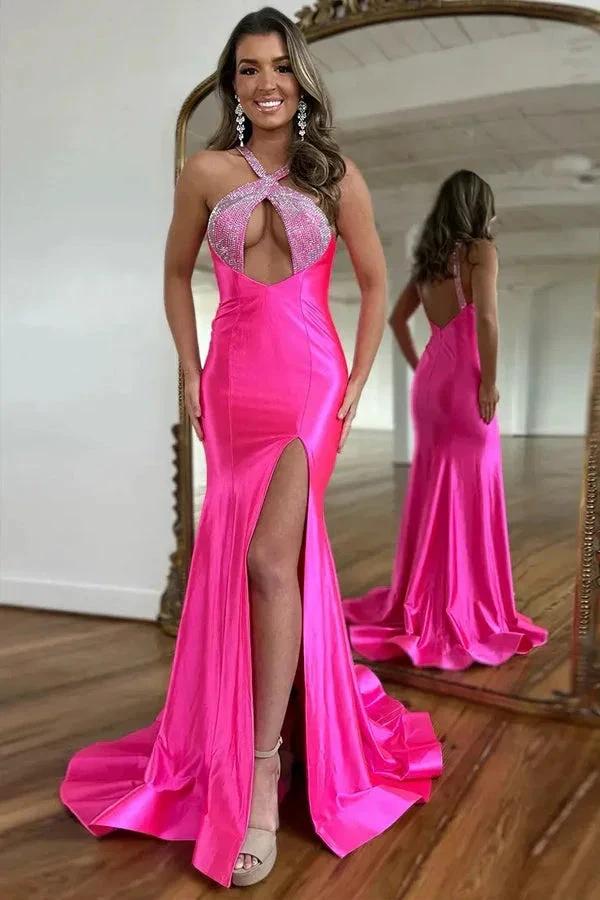 Sparkly Mermaid Silver Long Prom Dress with Beading PSK598 by Pgmdress