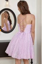 Sparkly Spaghetti Straps Prom Dresses SYH102 by vivymakudress
